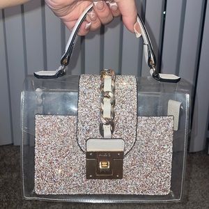 ALDO Clear Trendy Top Handle Crossbody Satchel Handbag